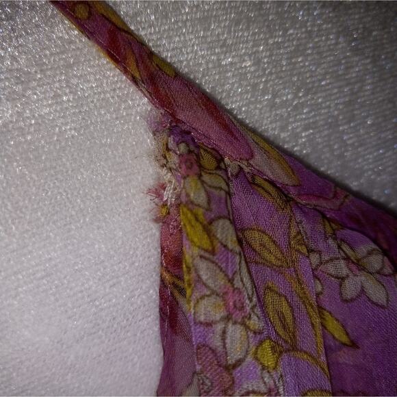 Misa Los Angeles "Liv" Assymetrical Flutter Sleeve Handkerchief Hem Boho Dress - Picture 12 of 13